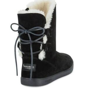 KOOLABURRA Shazi Short Black Suede Winter Boot Size 9